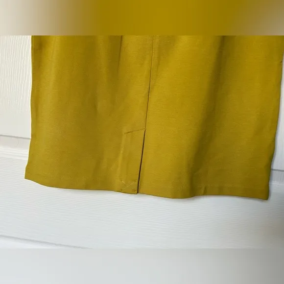 J Jill NWT Yellow A Line Pencil Stretch Skirt Size Small