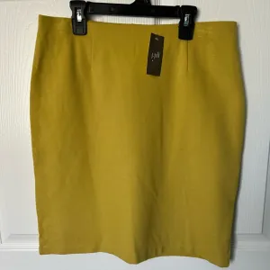 J Jill NWT Yellow A Line Pencil Stretch Skirt Size Small