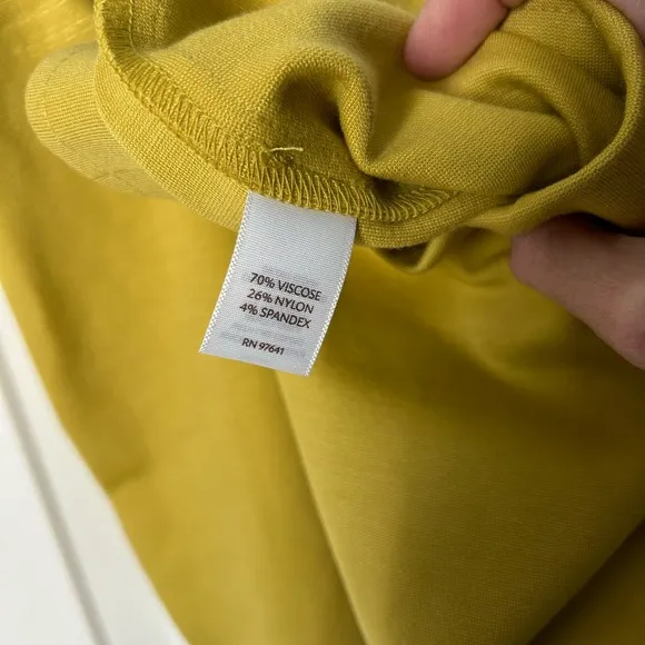 J Jill NWT Yellow A Line Pencil Stretch Skirt Size Small