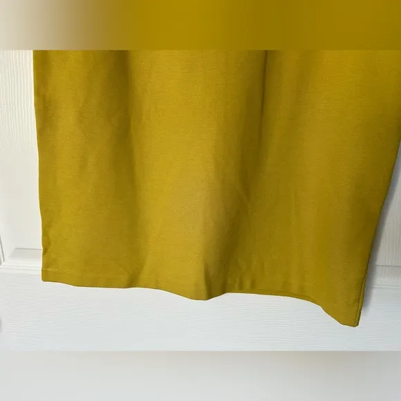 J Jill NWT Yellow A Line Pencil Stretch Skirt Size Small
