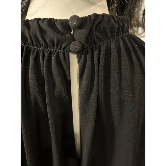 Jessica Simpson Black Swing Dress with Gold Chain Neckline, NWT!