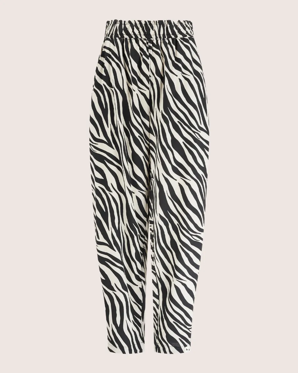 Kate Multicolour Zebra Streak Print Barrel Leg Trousers