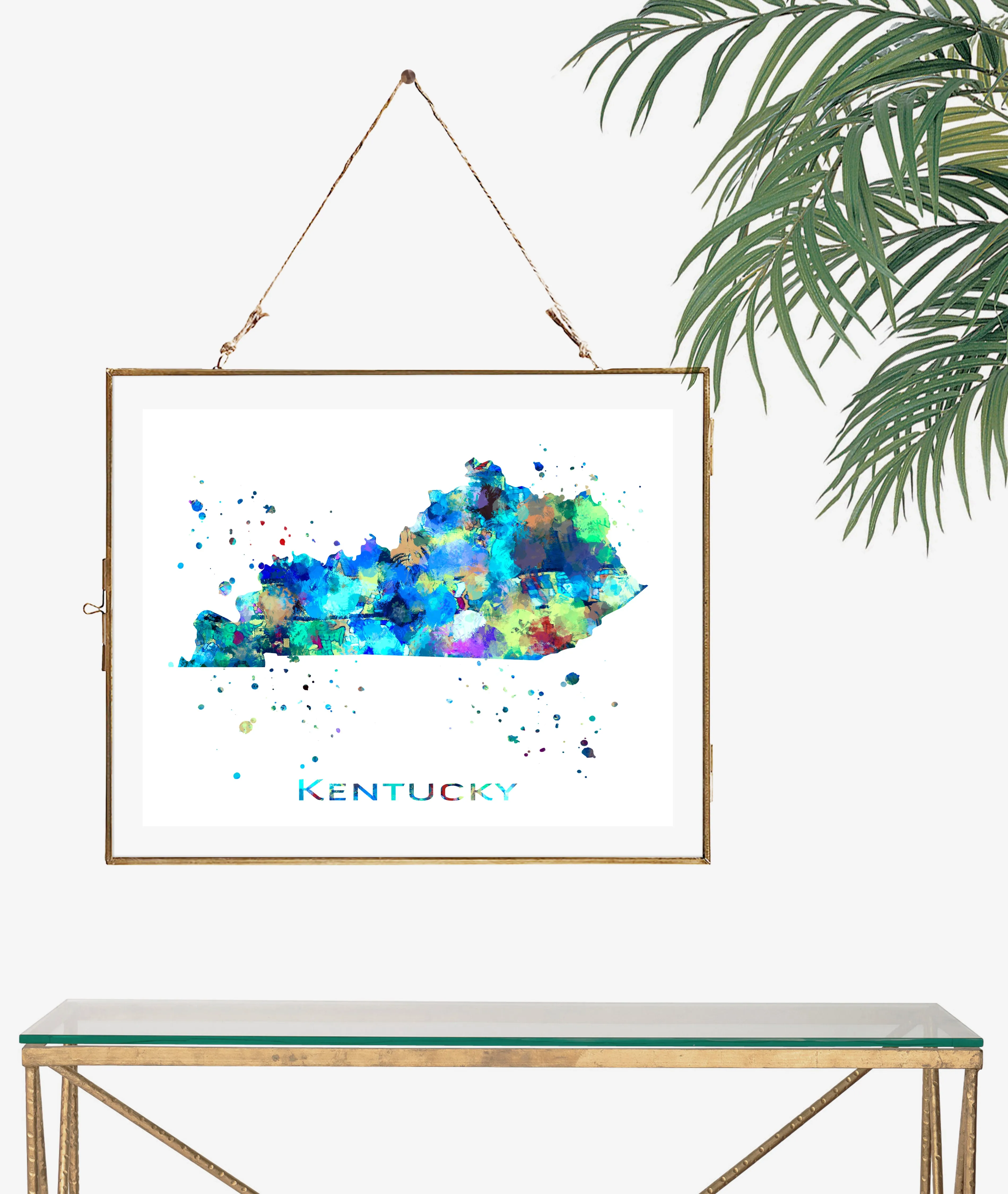 Kentucky Map Art Print - Unframed