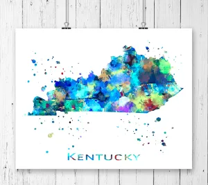 Kentucky Map Art Print - Unframed