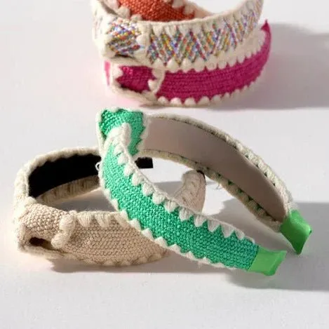 Knotted Headband in Green