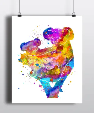 Koala Watercolor Art Print - Unframed