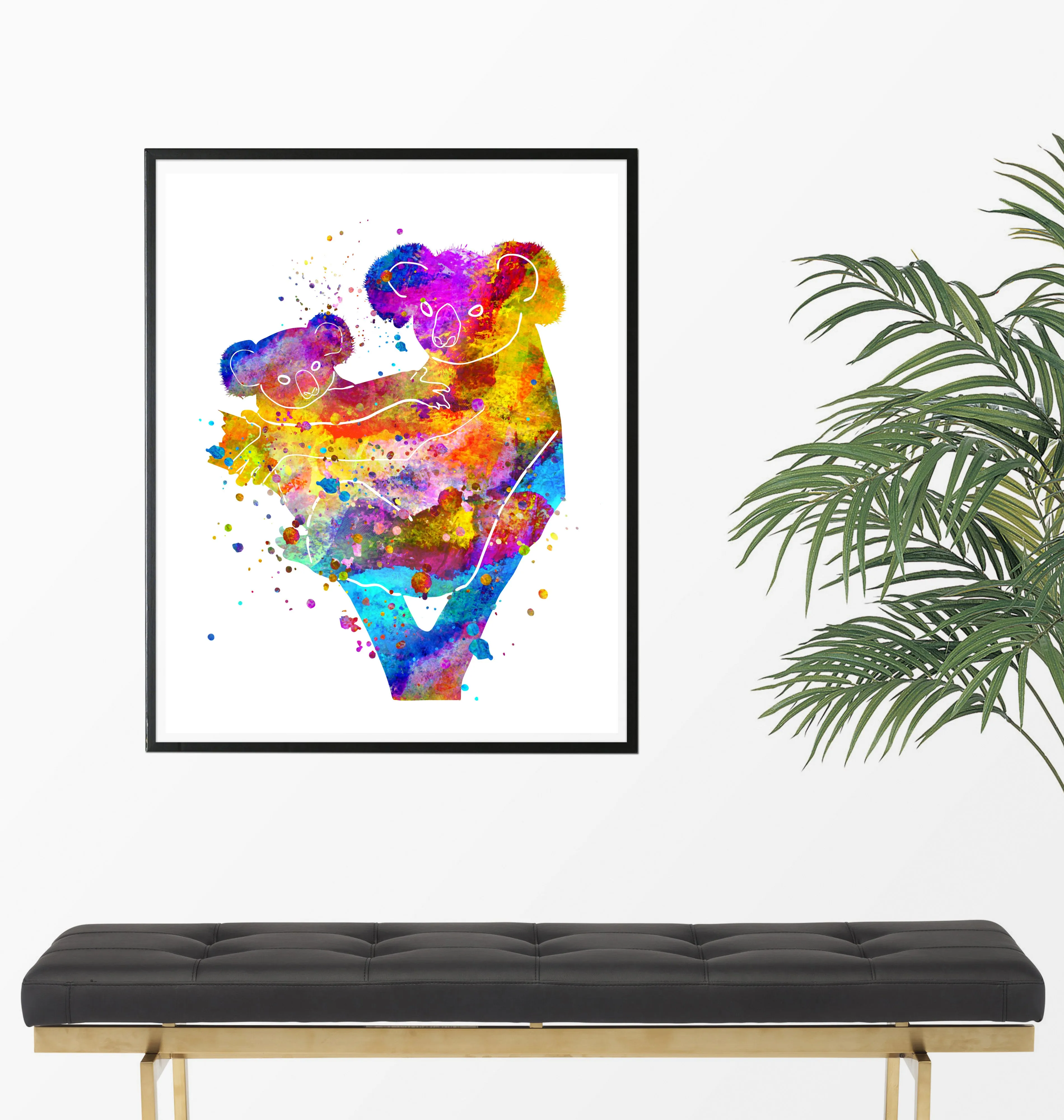 Koala Watercolor Art Print - Unframed