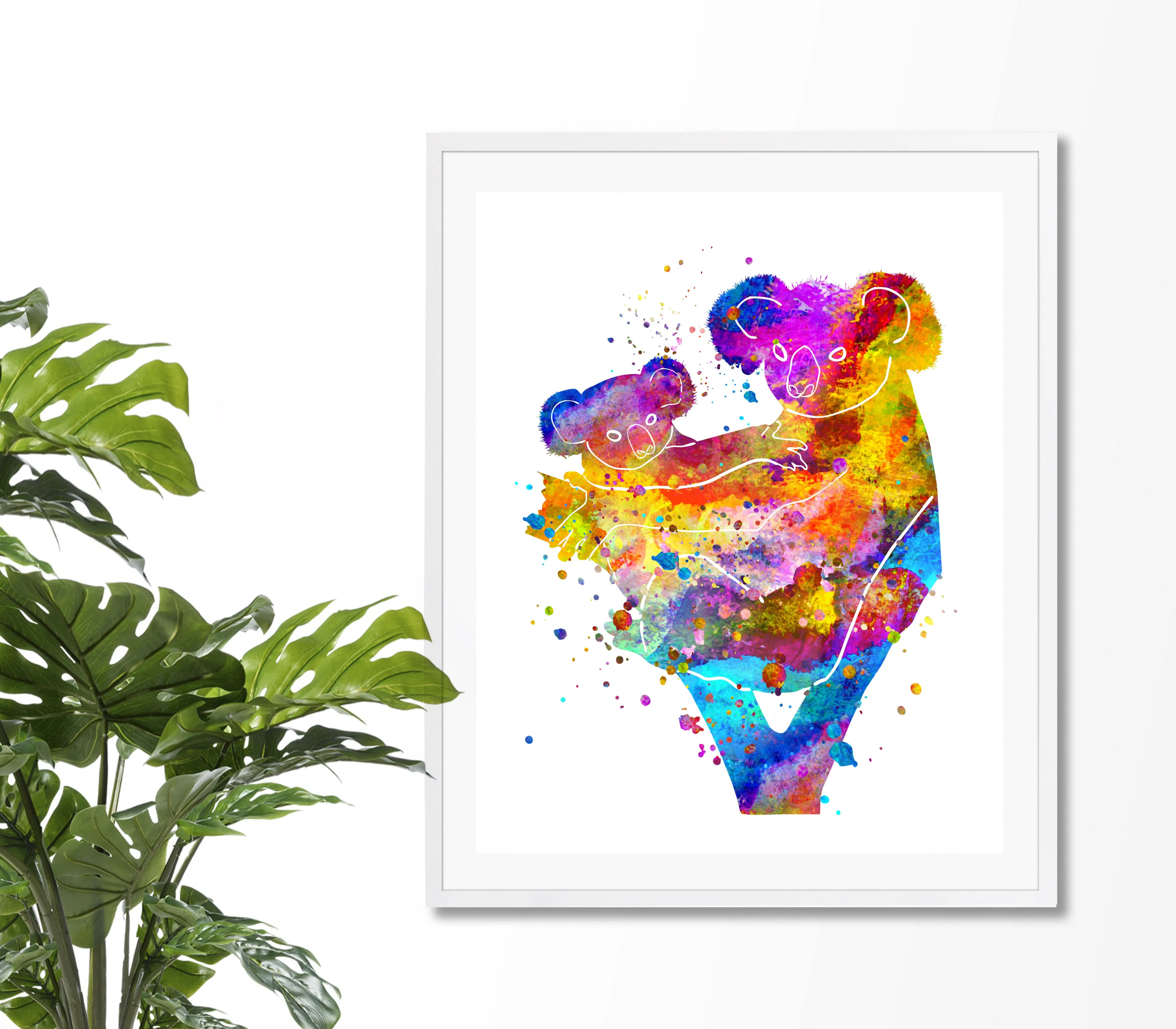 Koala Watercolor Art Print - Unframed
