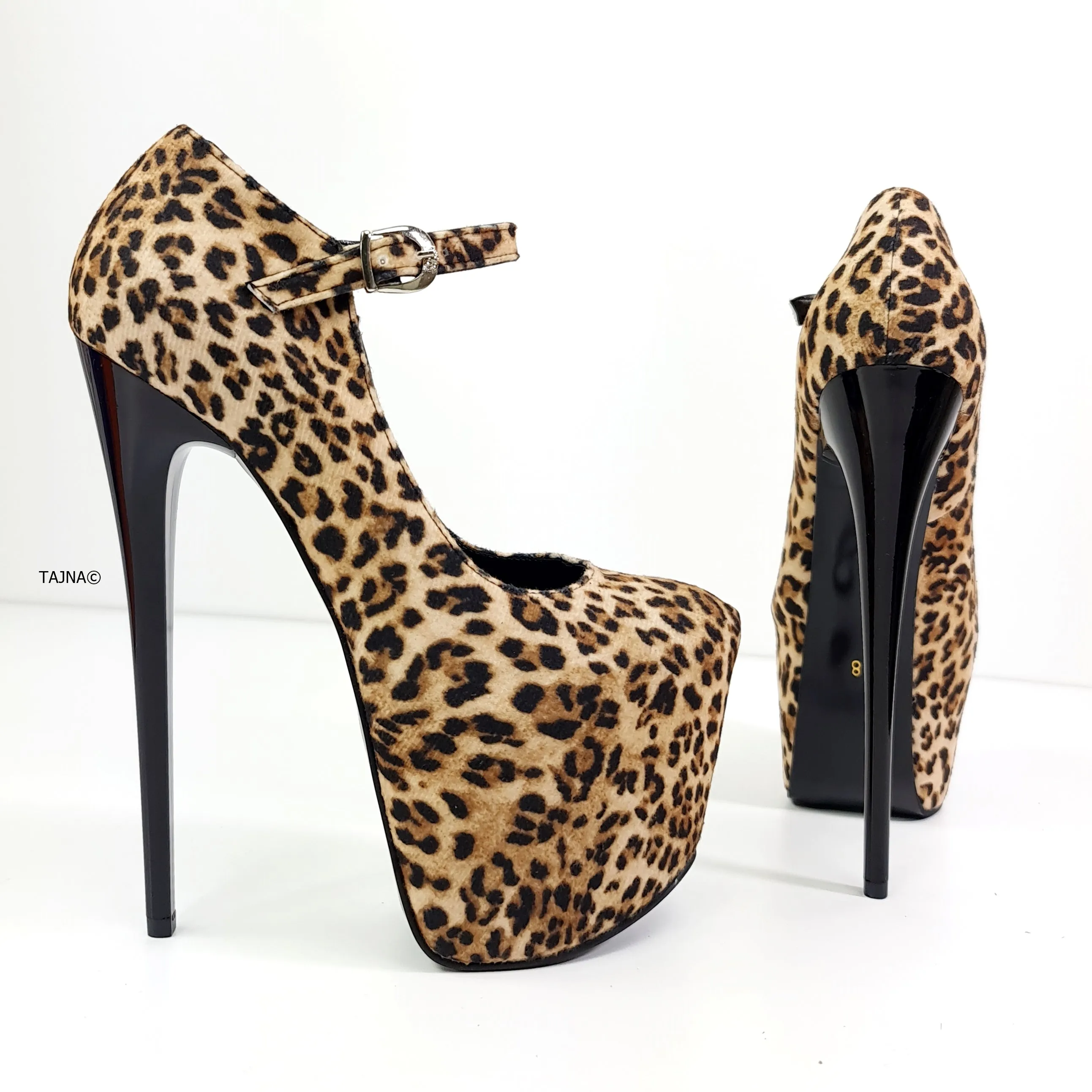Leopard Mary Jane High Heels