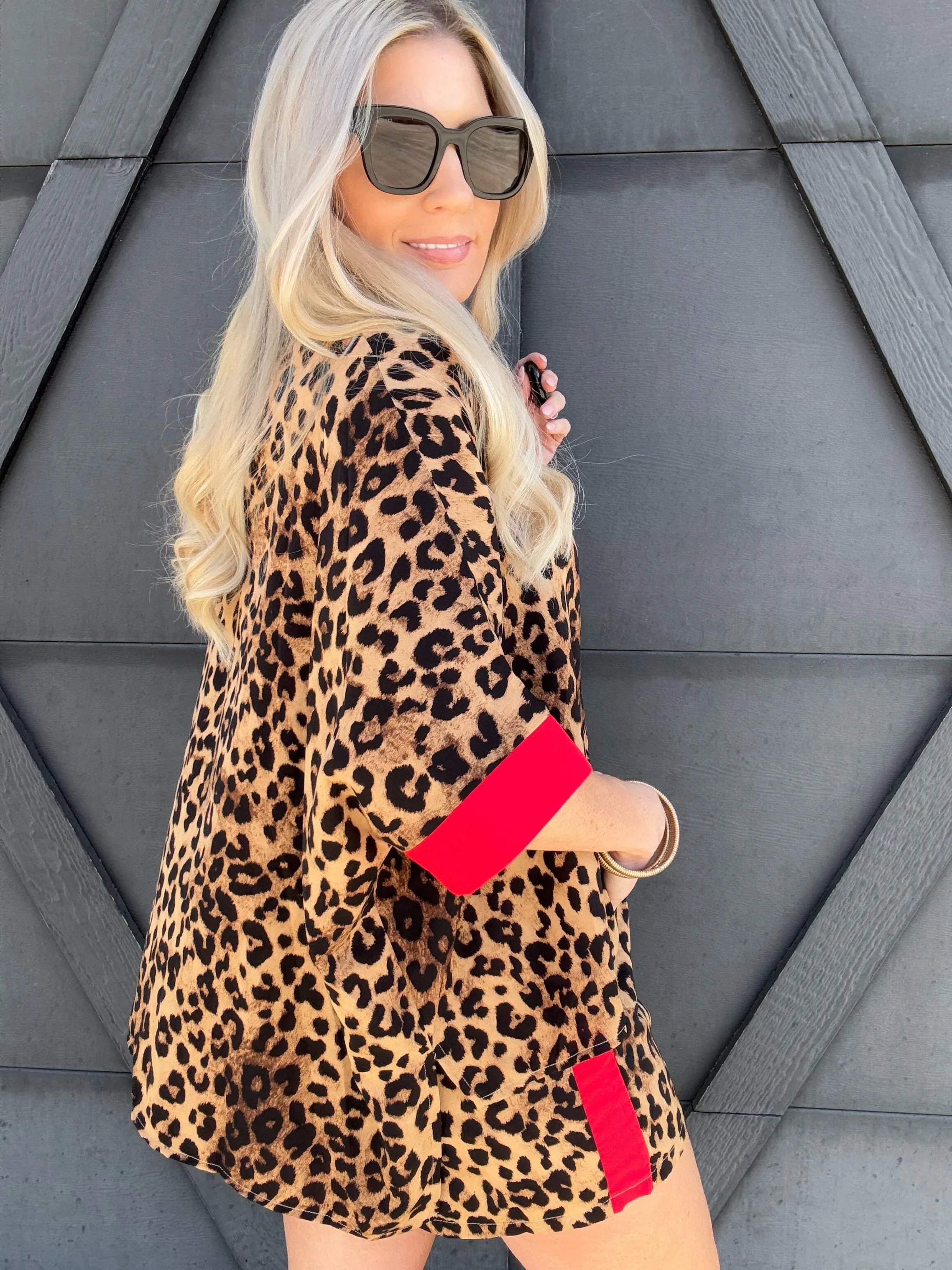 Leopard Oversized Short Set