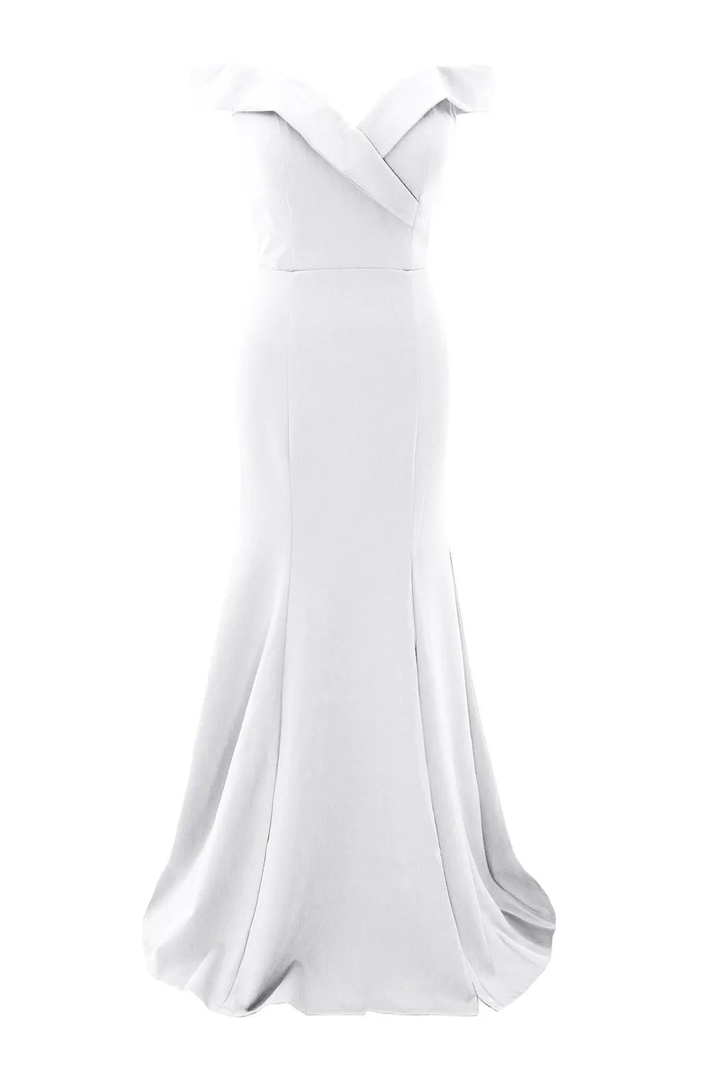 MACloth Long Mermaid Off Shoulder Wedding Party Dresses Women Formal Prom Gown
