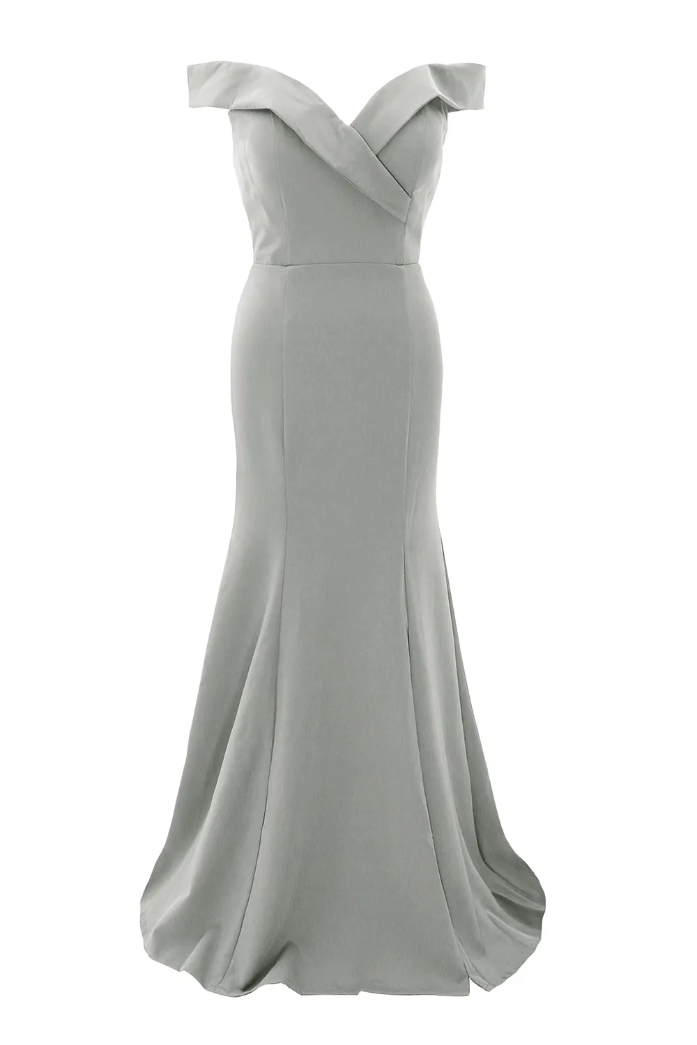 MACloth Long Mermaid Off Shoulder Wedding Party Dresses Women Formal Prom Gown