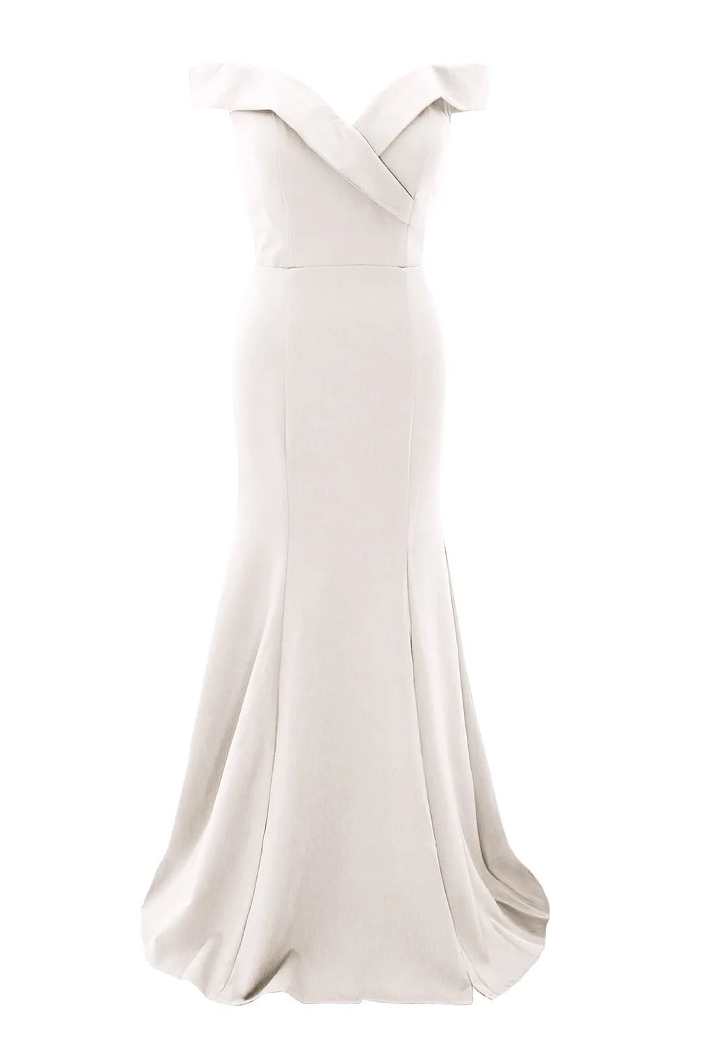 MACloth Long Mermaid Off Shoulder Wedding Party Dresses Women Formal Prom Gown