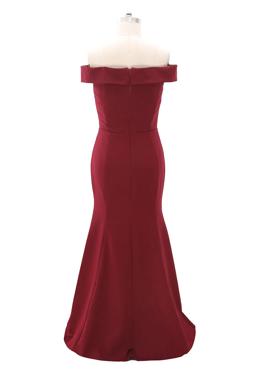 MACloth Long Mermaid Off Shoulder Wedding Party Dresses Women Formal Prom Gown