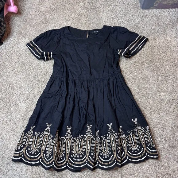 MADEWELL Embroidered Dress Size S