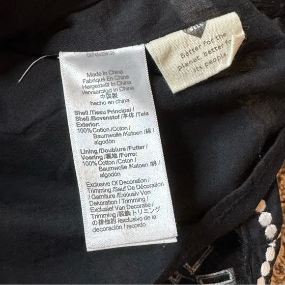 MADEWELL Embroidered Dress Size S