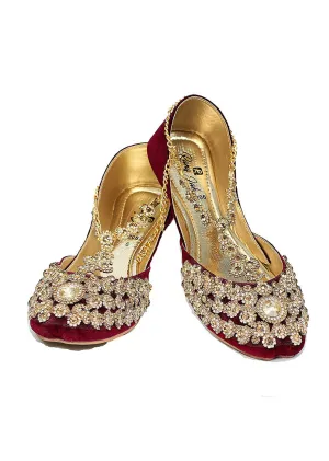 Maroon Color Ethnic Khusa-RS36