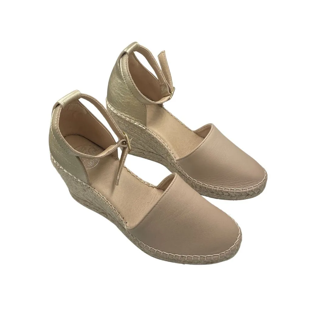 Maya Espadrille Wedge in Sandy Champagne - Outlet item