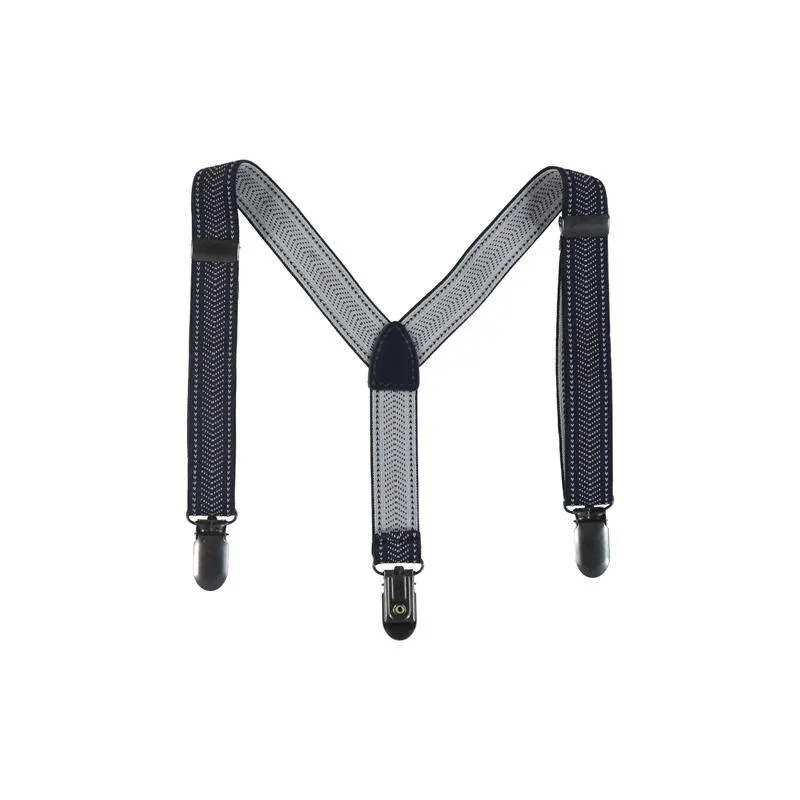 Mayoral Baby Suspenders Navy Chevron Pattern