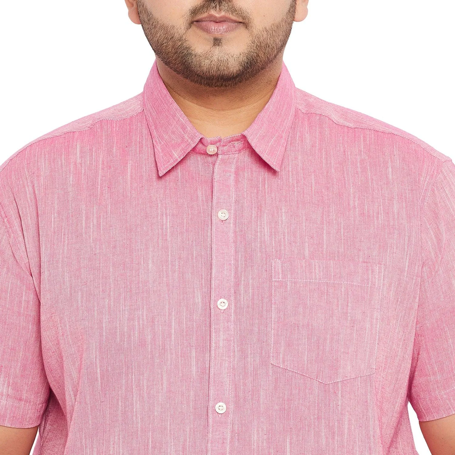 Men Plus Size Crude Solid Shirt