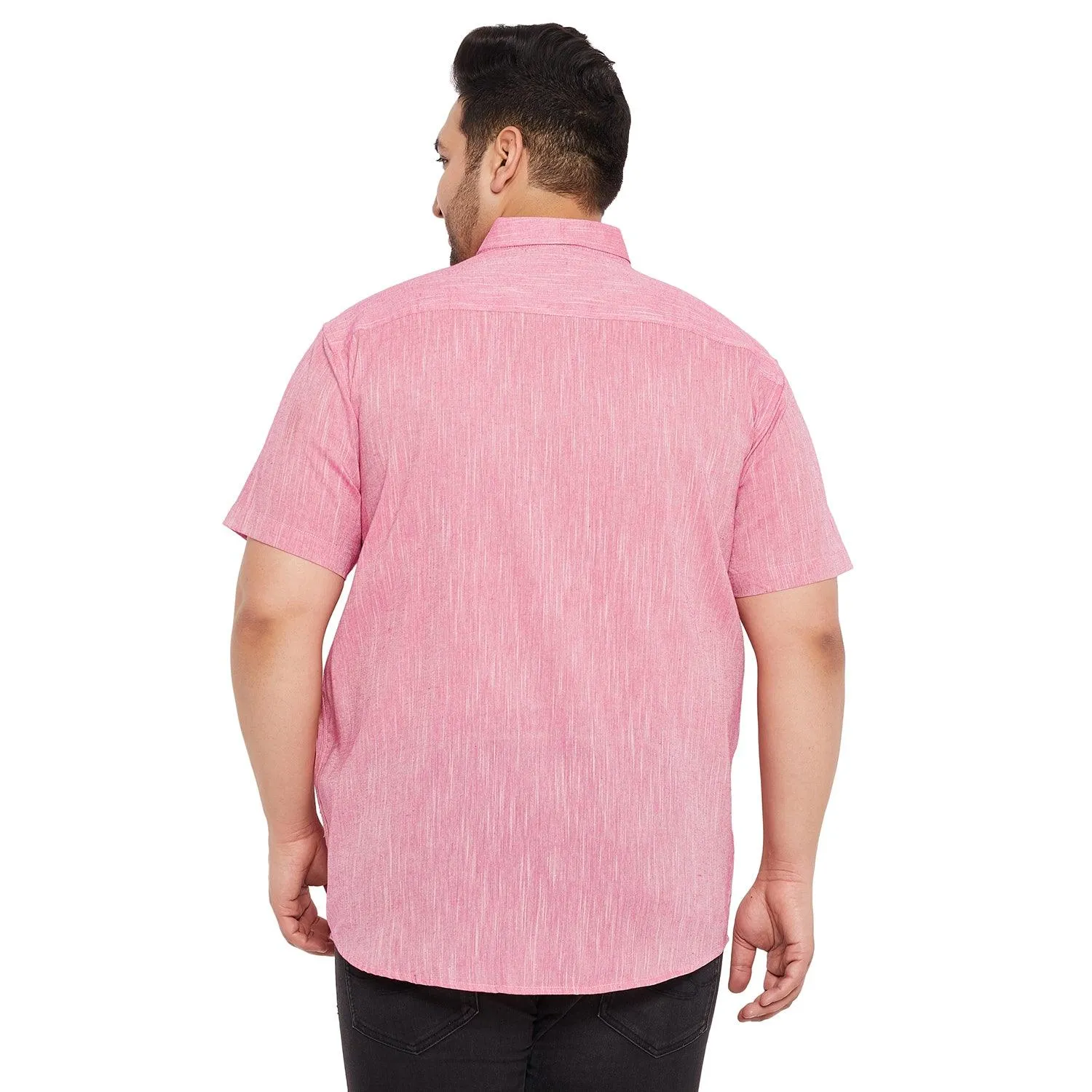 Men Plus Size Crude Solid Shirt