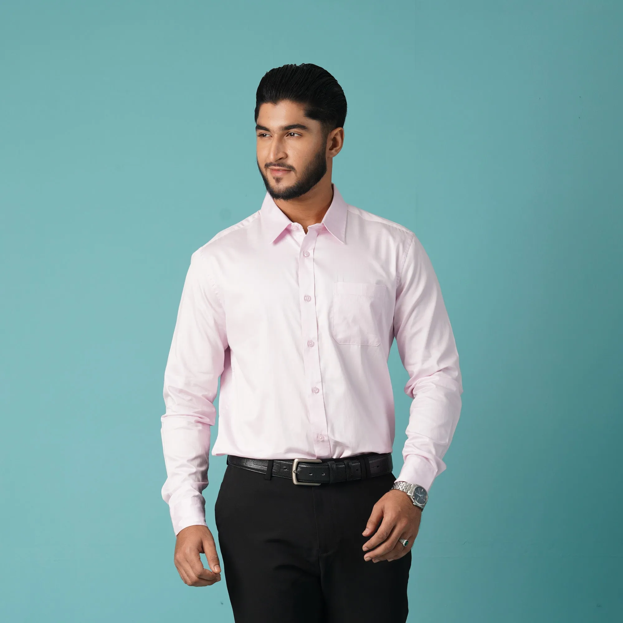 Mens Formal Shirt-Pink
