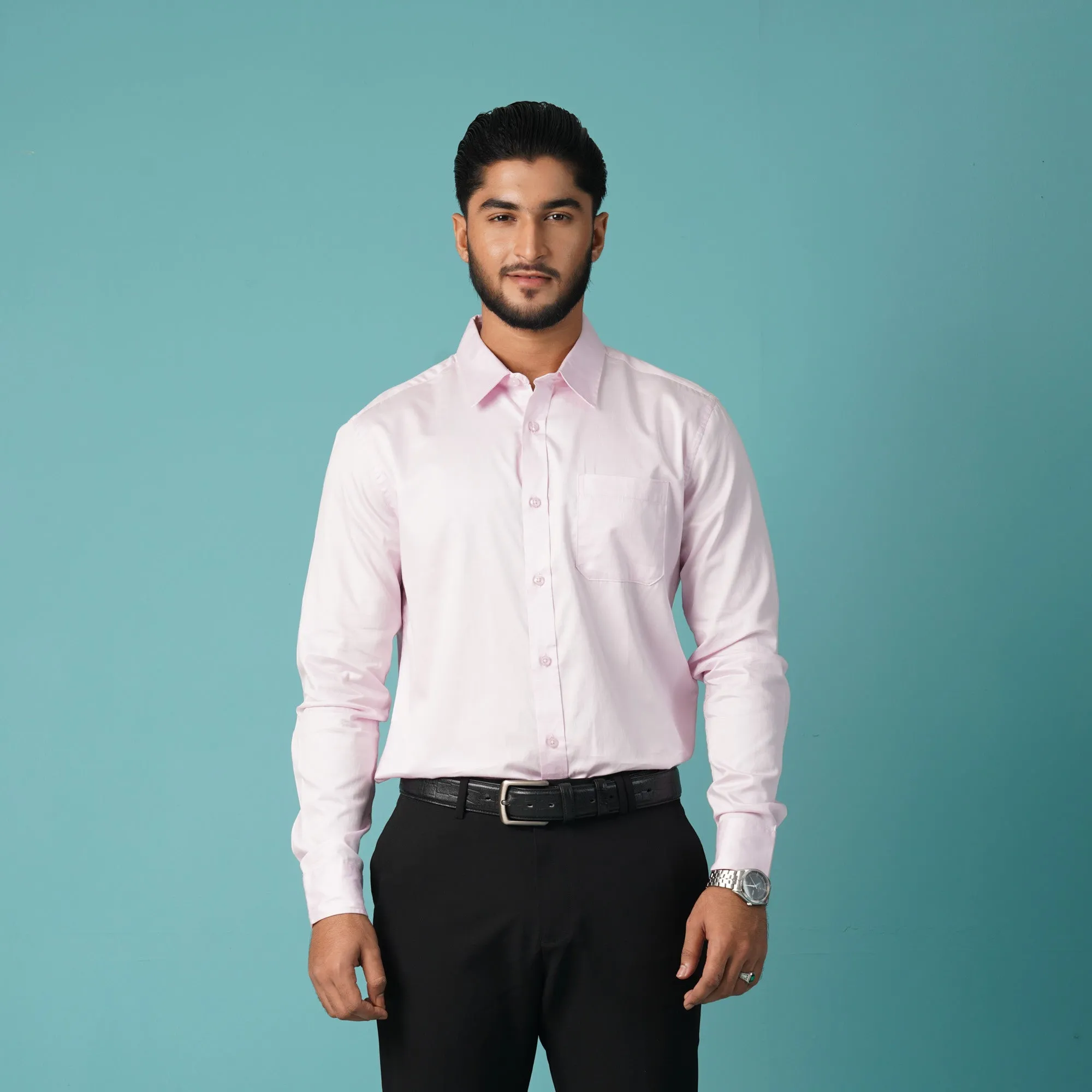 Mens Formal Shirt-Pink