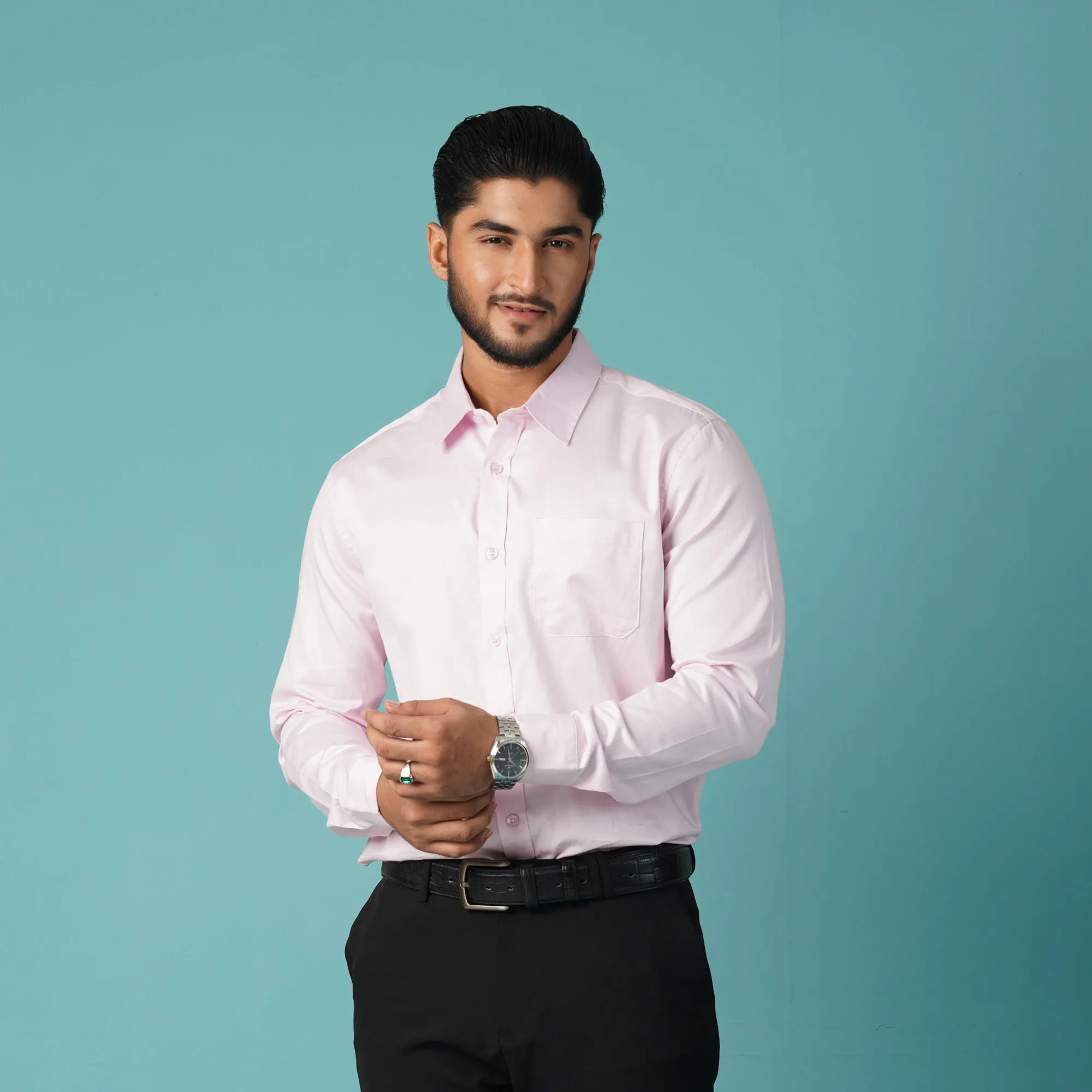 Mens Formal Shirt-Pink