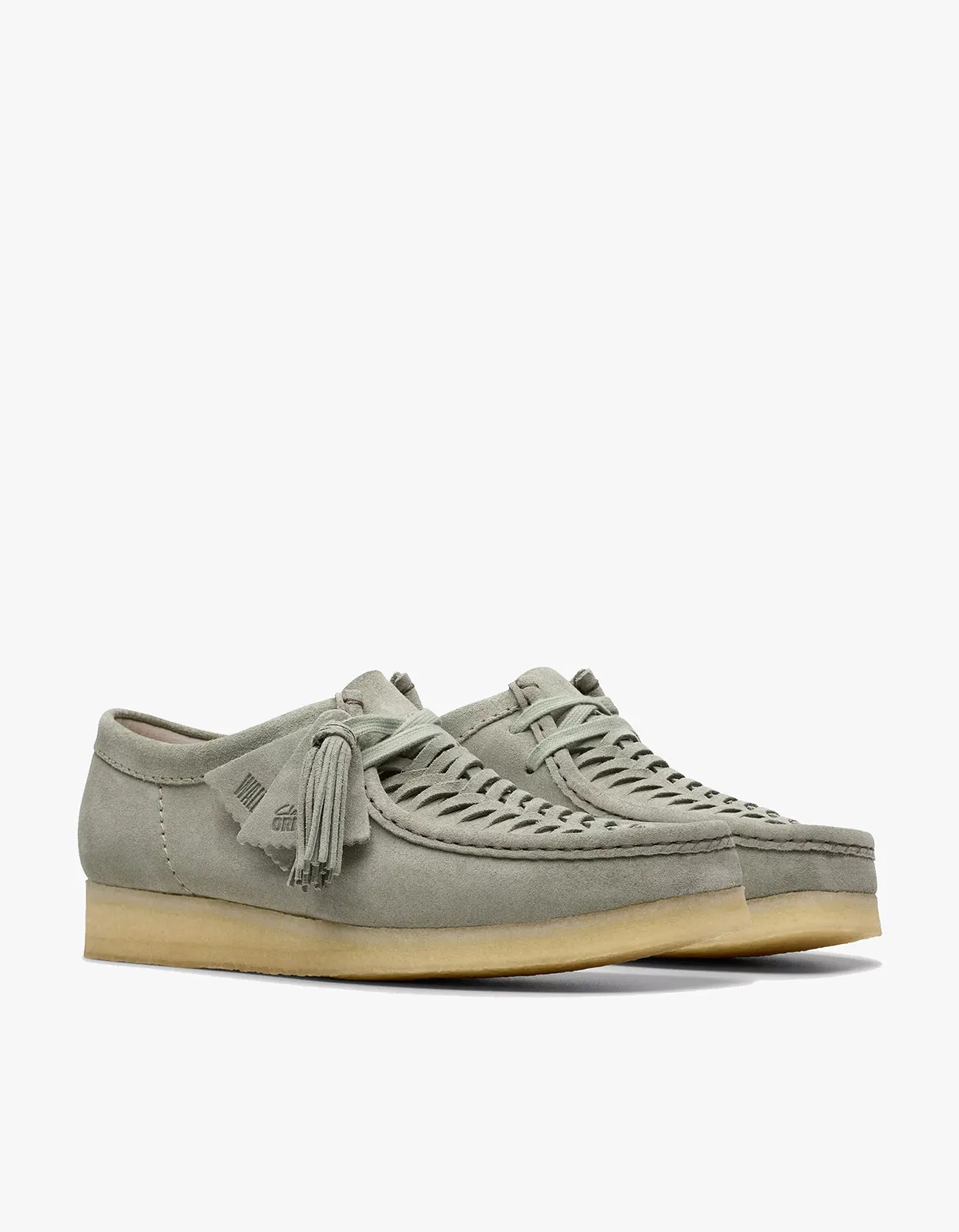 Mens Wallabee Weave - Sage Suede