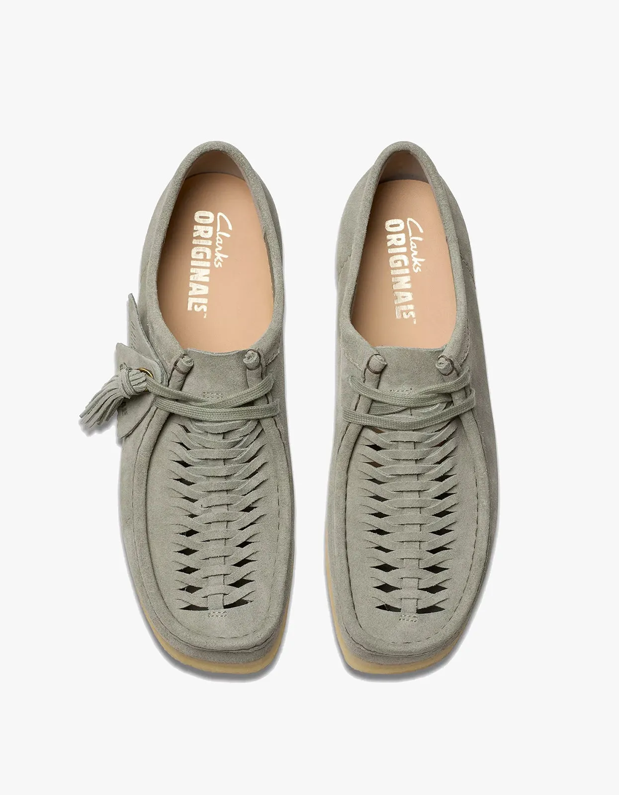 Mens Wallabee Weave - Sage Suede