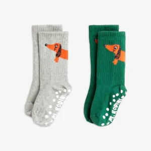 Mini Rodini | Dog 2-pack anti-slip socks