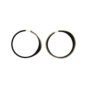 Mobius Hoops - Black   Gold