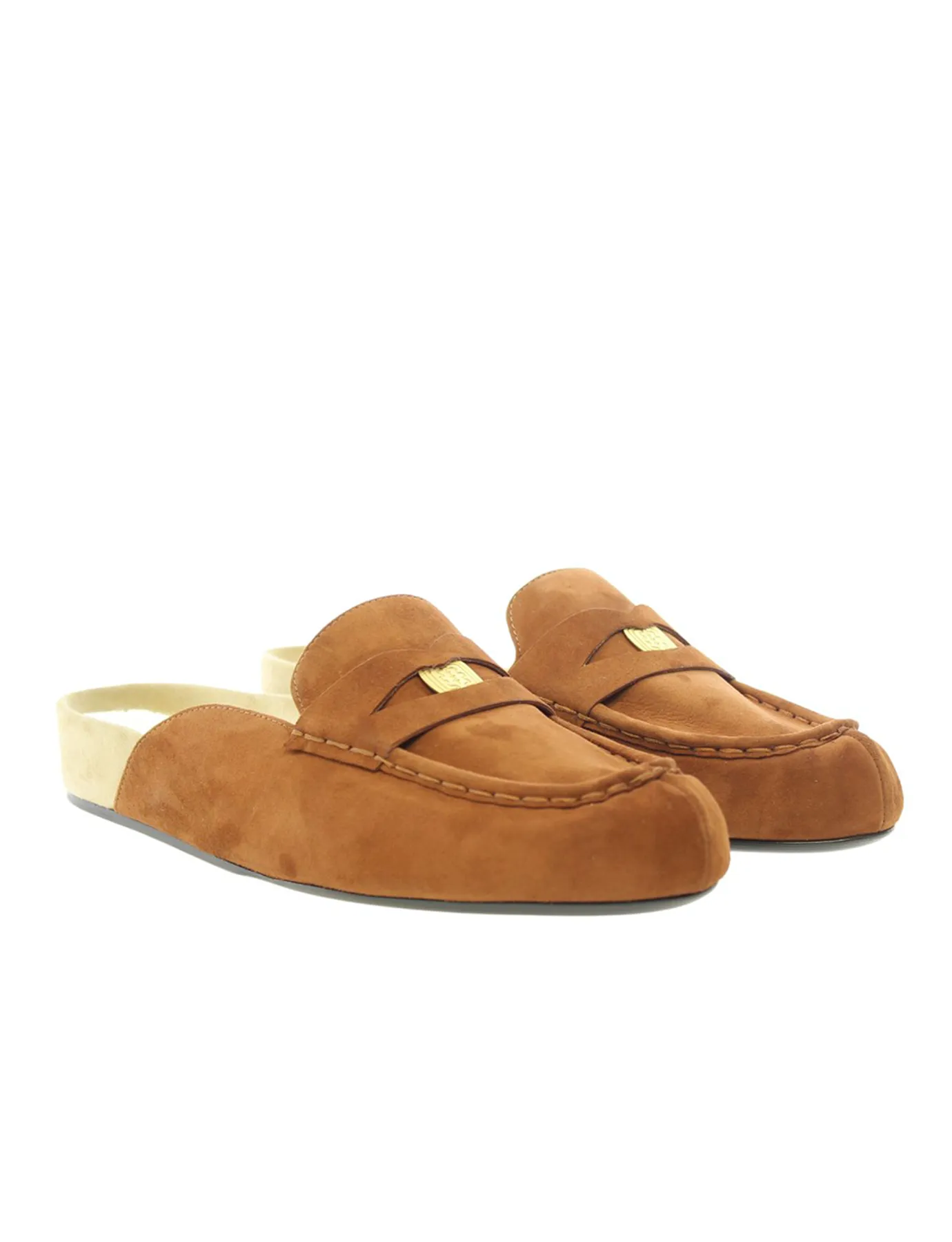 Moccasin mule Flavie cognac leather