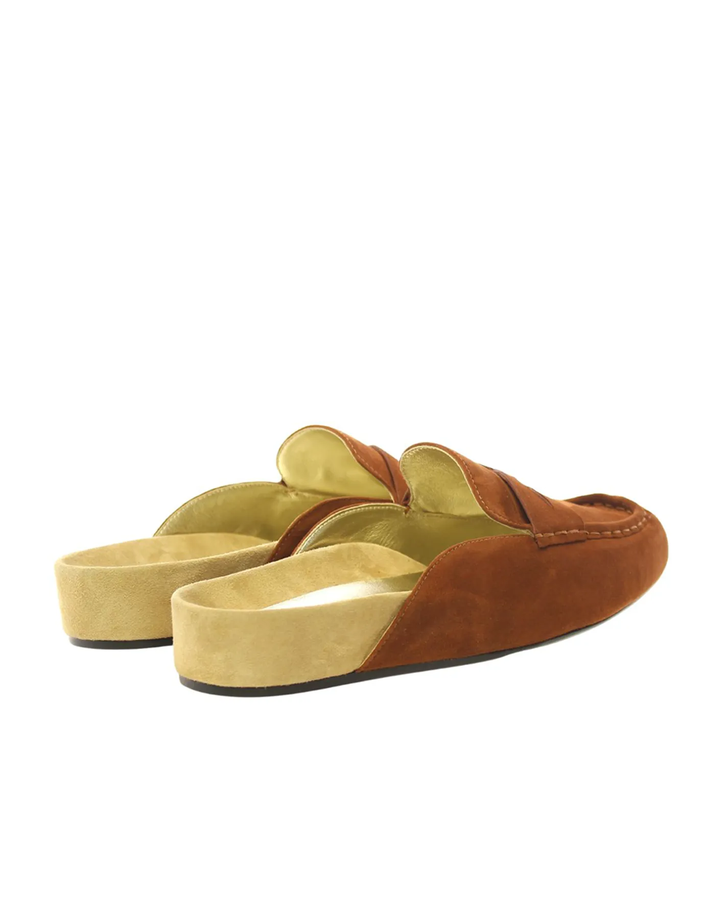 Moccasin mule Flavie cognac leather
