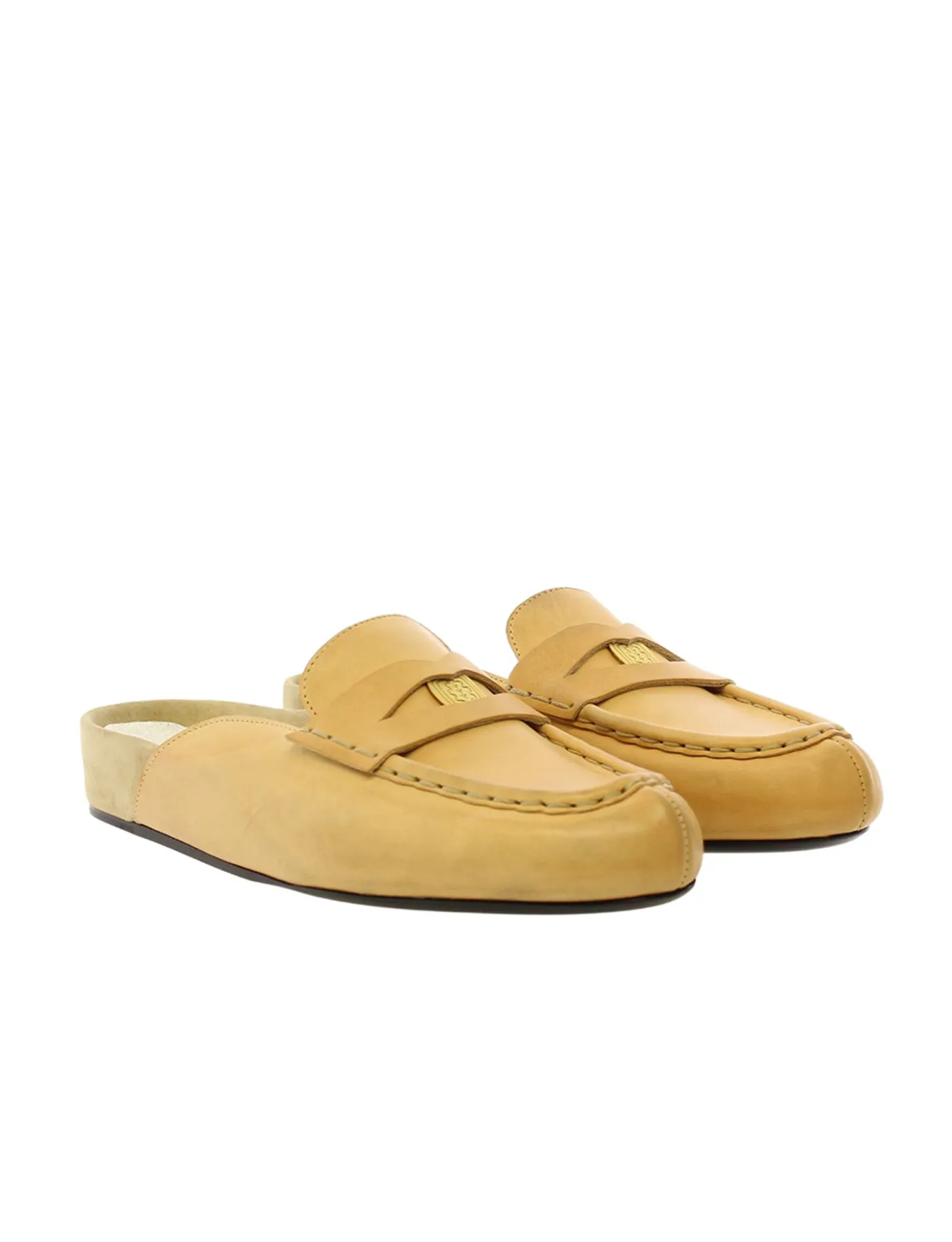 Moccasin mule Flavie natural leather