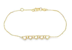 Multi Open Heart Bracelet