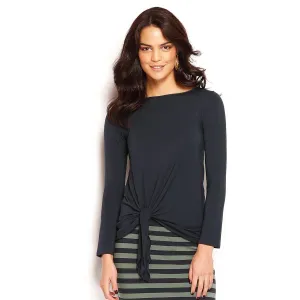NADIA TIE TOP LS