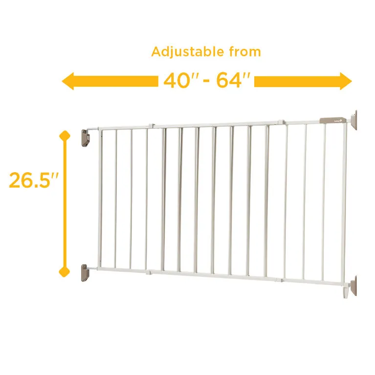 NEW Safety 1st Wide and Sturdy Sliding Metal Gate - White, Retails $80