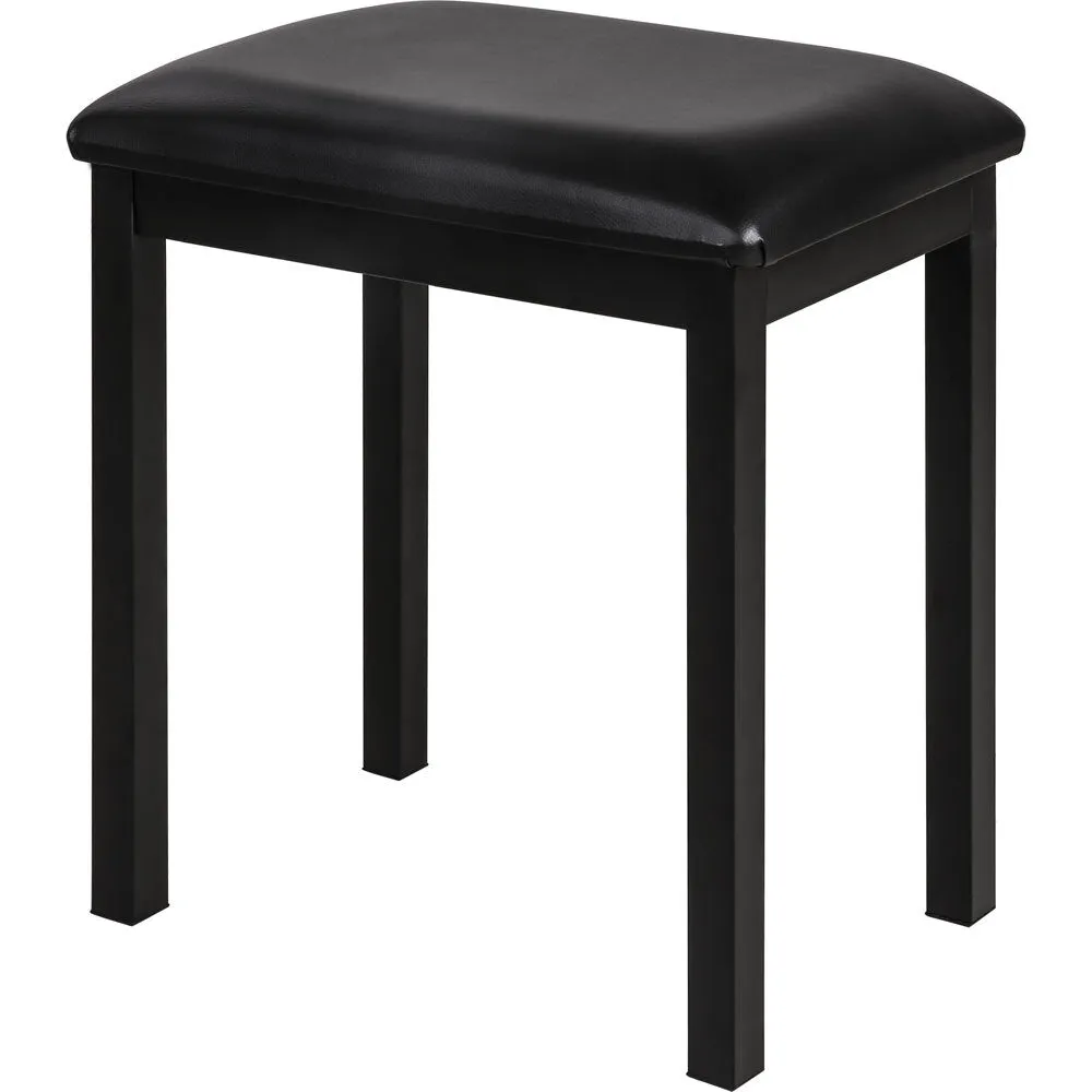 NUX Metal Keyboard/Piano Bench with Vinyl Padded Top in Black Finish