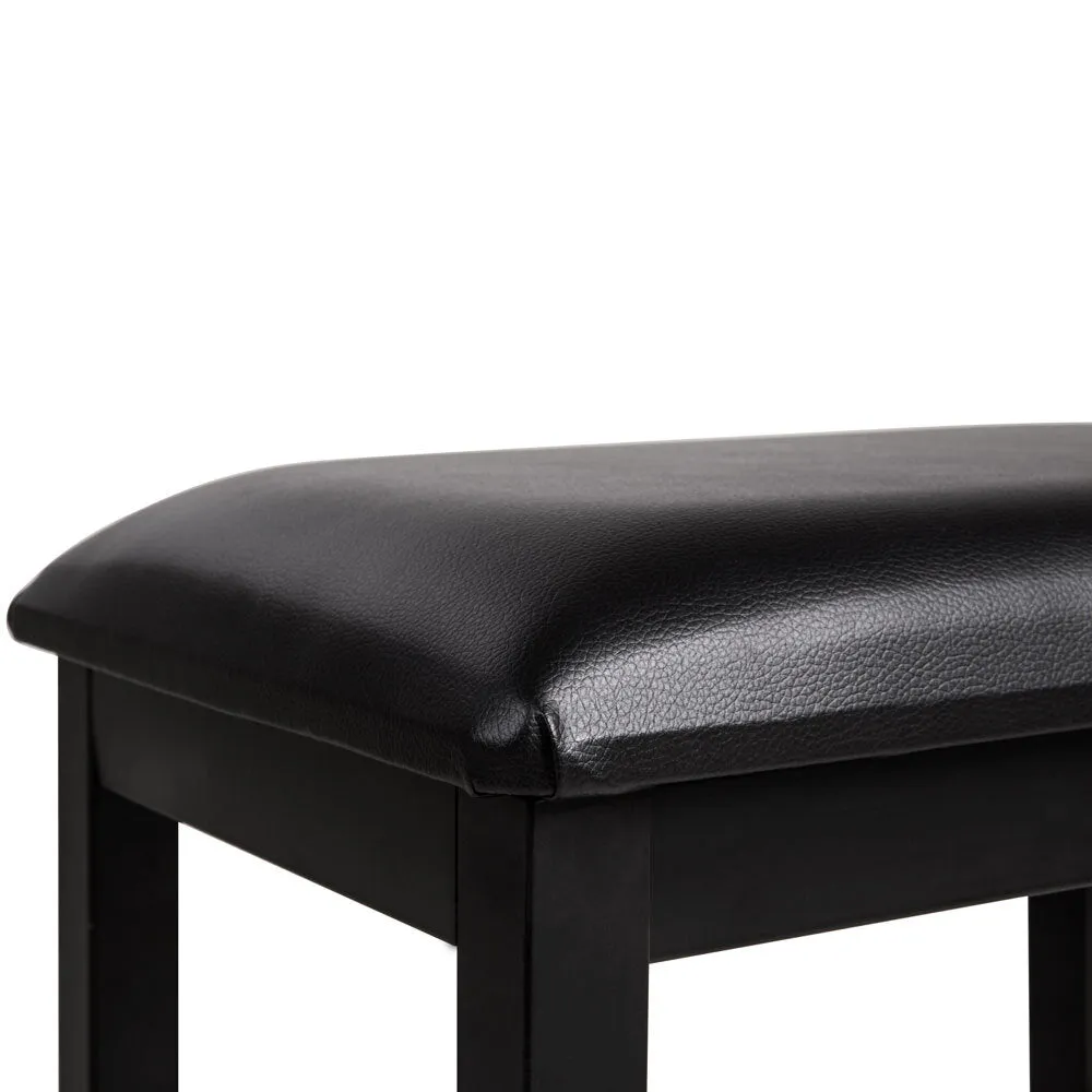 NUX Metal Keyboard/Piano Bench with Vinyl Padded Top in Black Finish