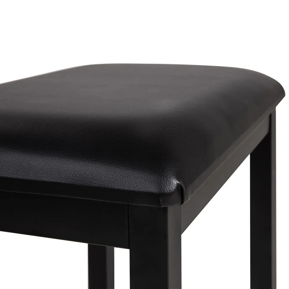 NUX Metal Keyboard/Piano Bench with Vinyl Padded Top in Black Finish