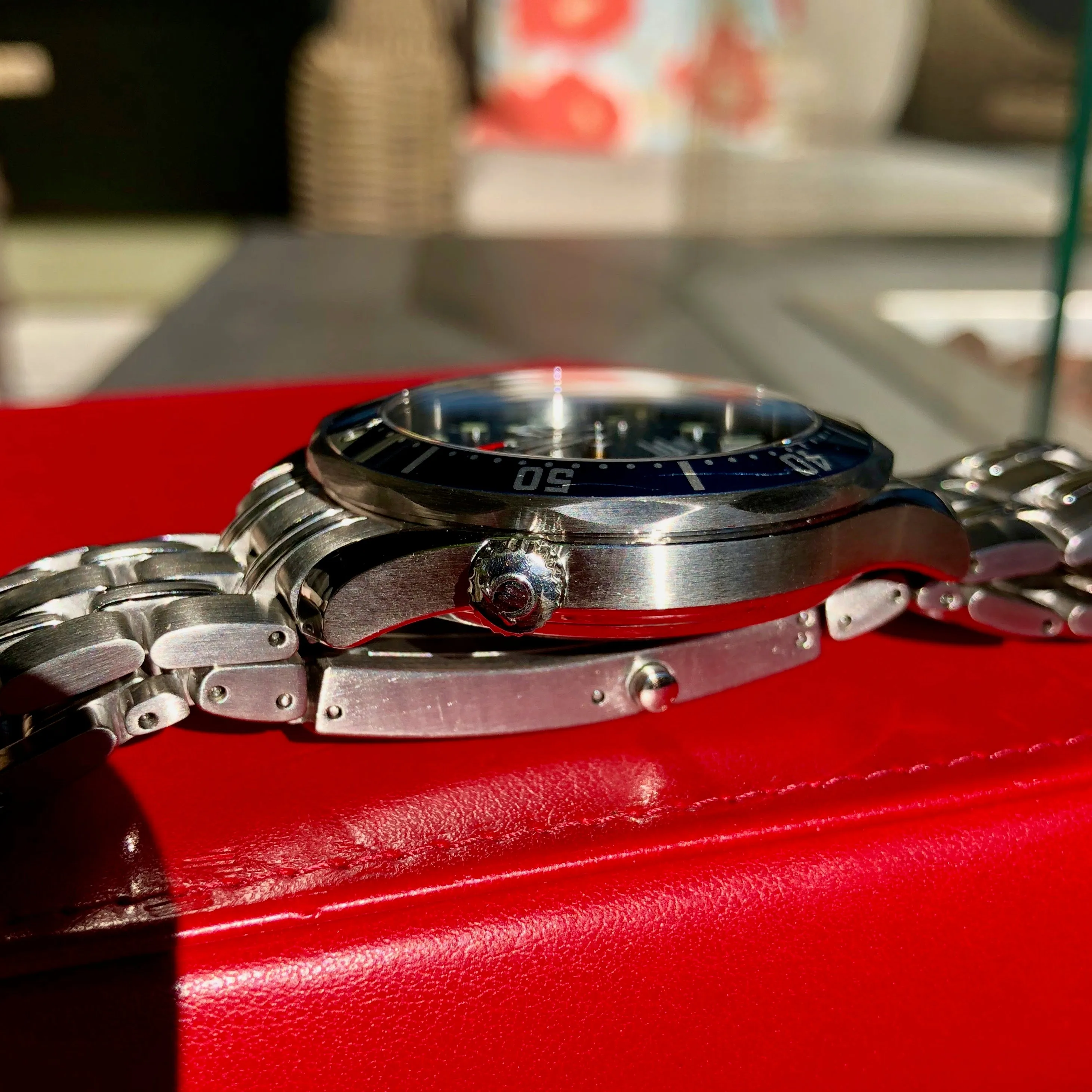 Omega Seamaster Professional Co-Axial Chronometer 2220.80 Blue Wave 41mm Steel Wristwatch Box Papers