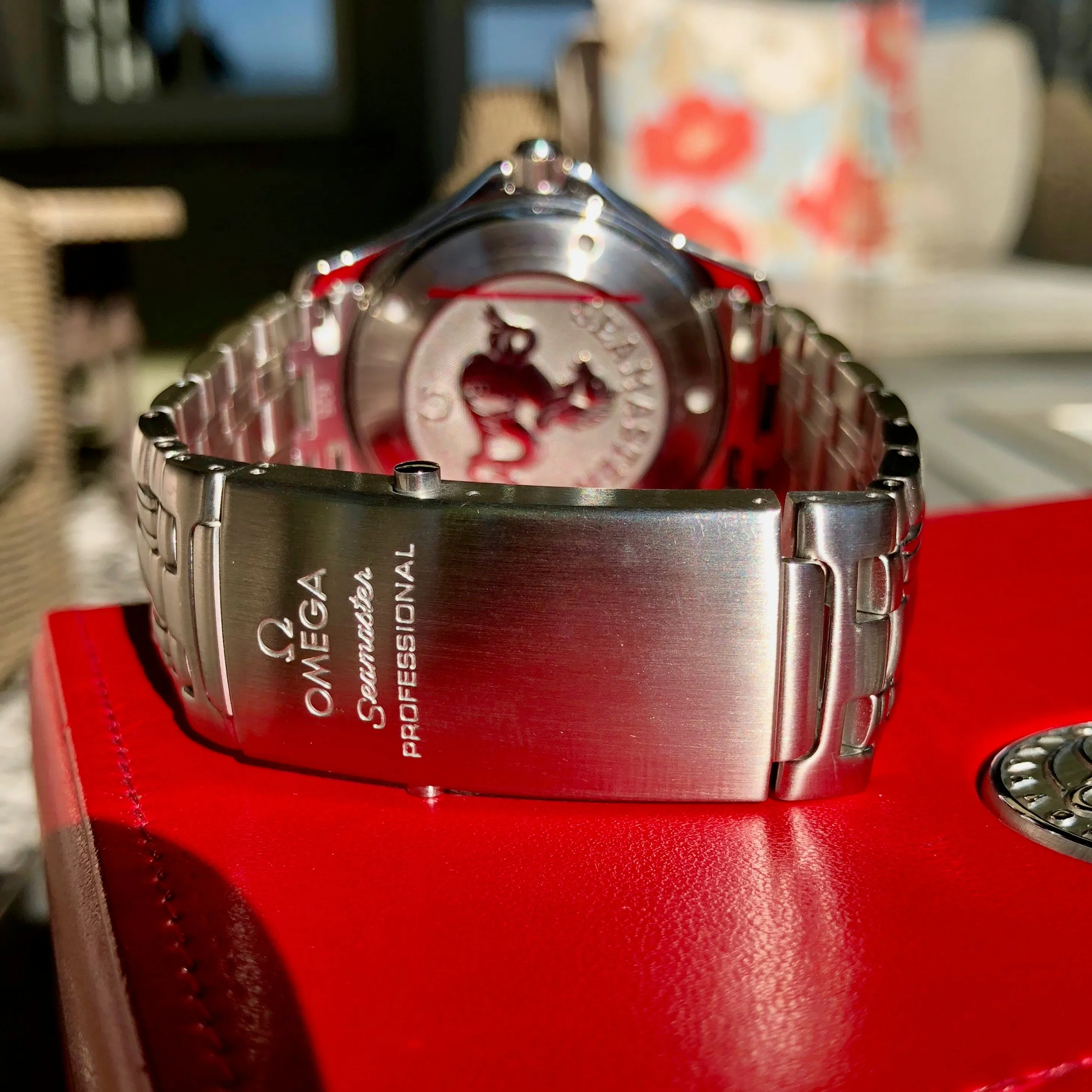 Omega Seamaster Professional Co-Axial Chronometer 2220.80 Blue Wave 41mm Steel Wristwatch Box Papers