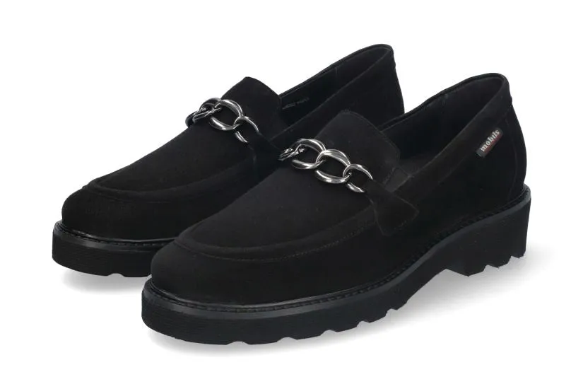 'Orla' women's ergonomic wide fit (H) moccasin - Black