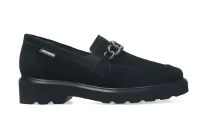'Orla' women's ergonomic wide fit (H) moccasin - Black