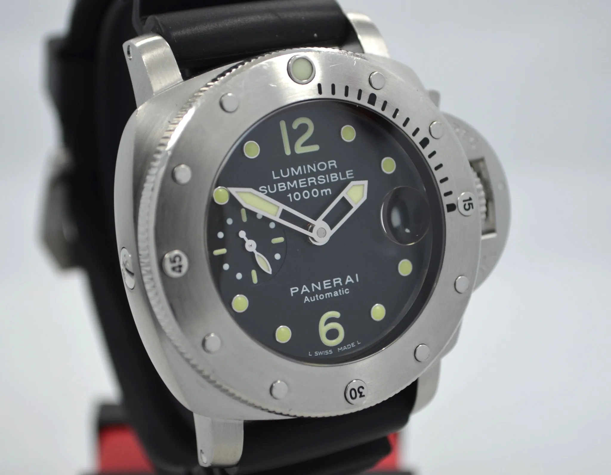 Panerai Luminor Submersible 1000 PAM 243 "K" Steel Auto Wristwatch Box Papers