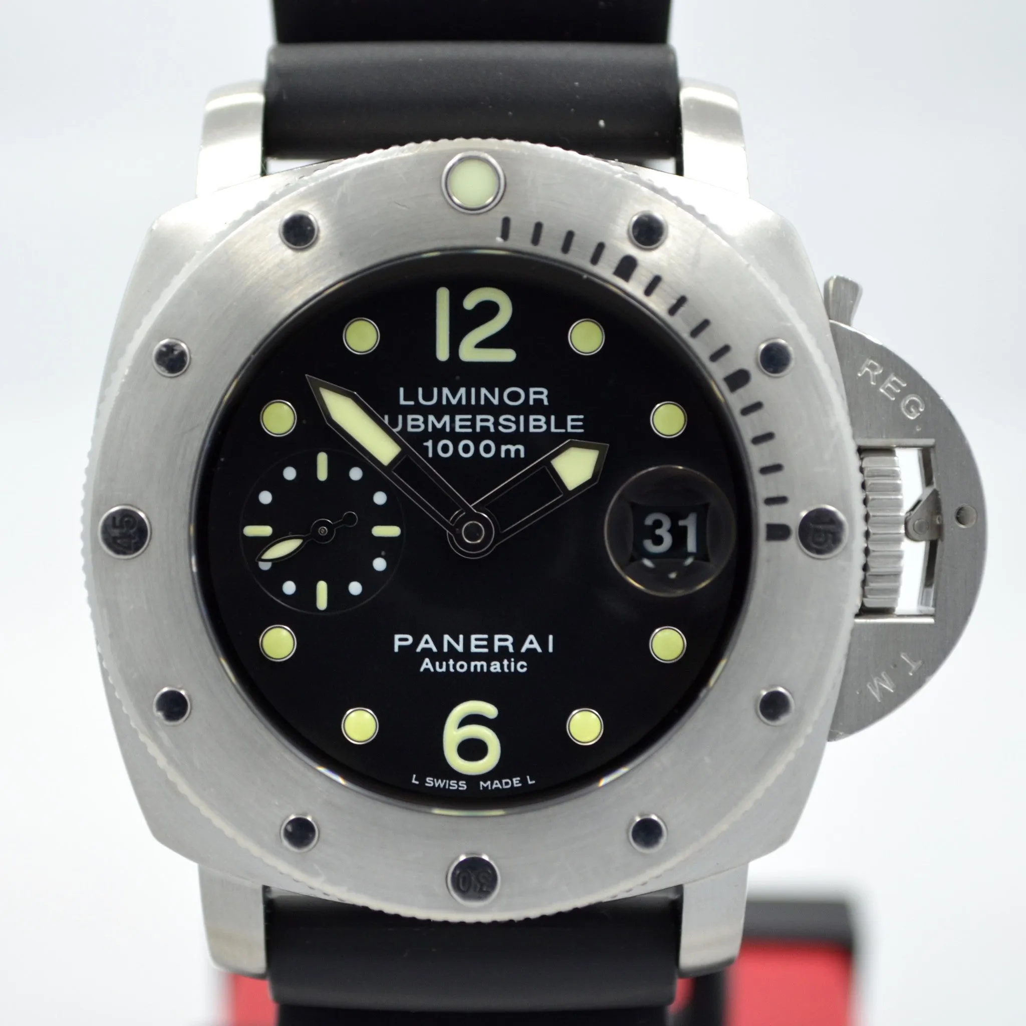 Panerai Luminor Submersible 1000 PAM 243 "K" Steel Auto Wristwatch Box Papers