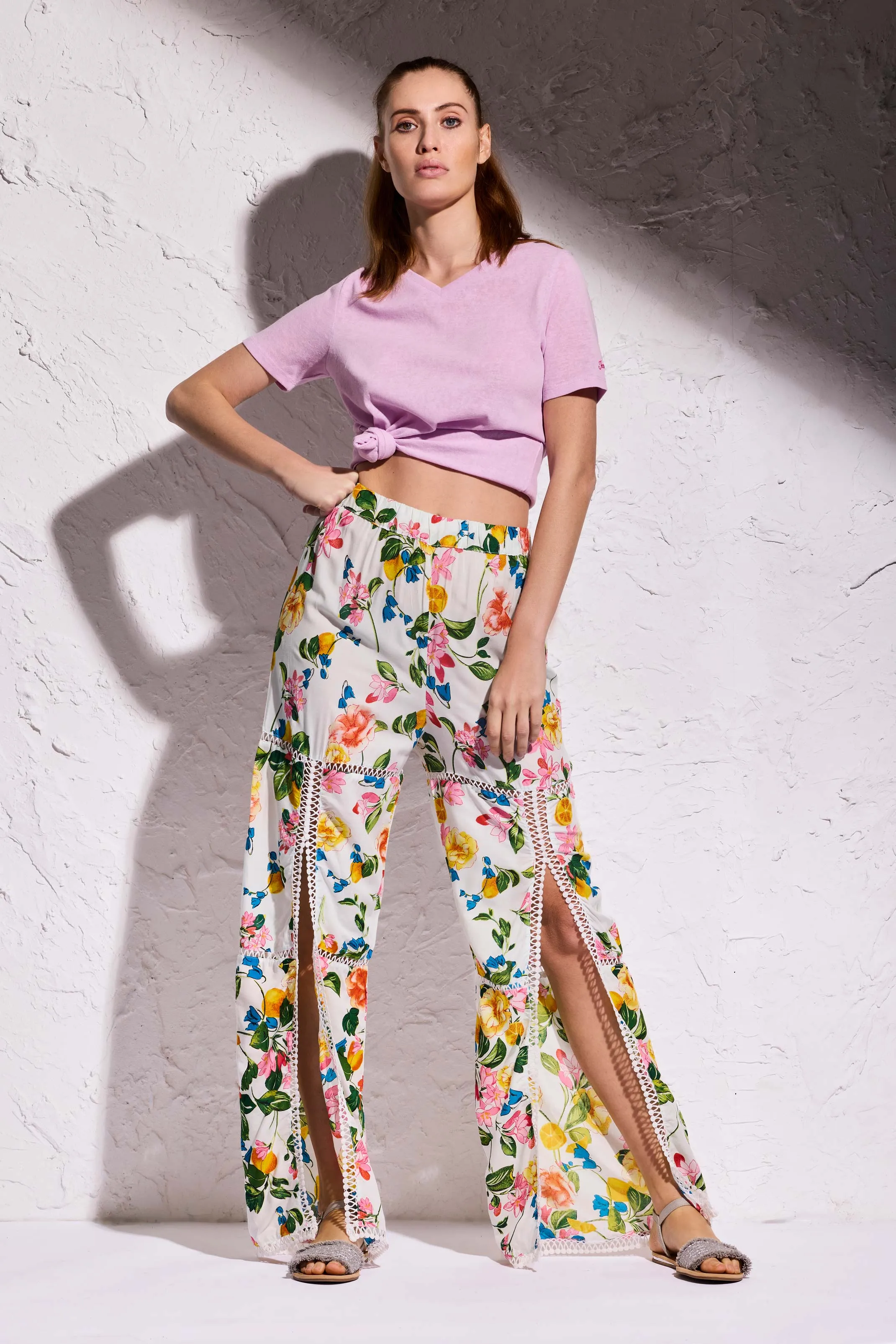 Pantaloni a fiori Lucy