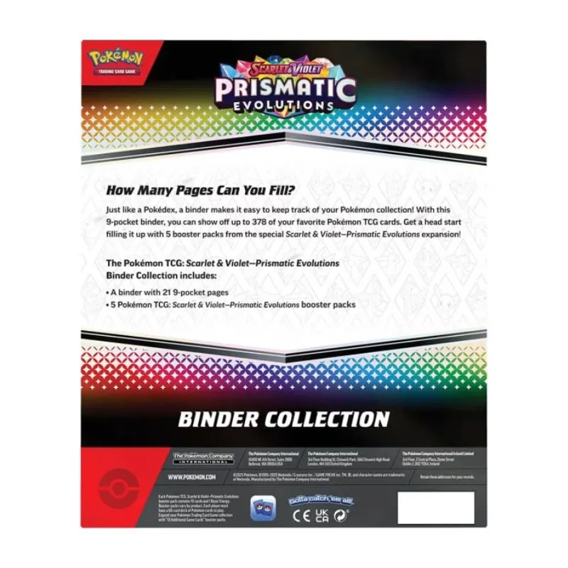 Pokemon Prismatic Evolutions Binder Collection Pokémon Scarlet & Violet
