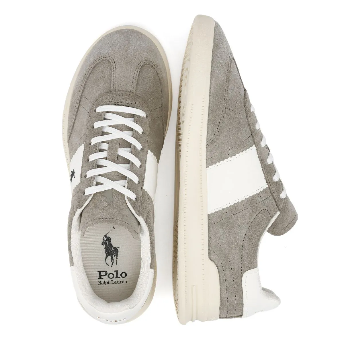 Polo Ralph Lauren Heritage Aera Suede Grey/White Trainers
